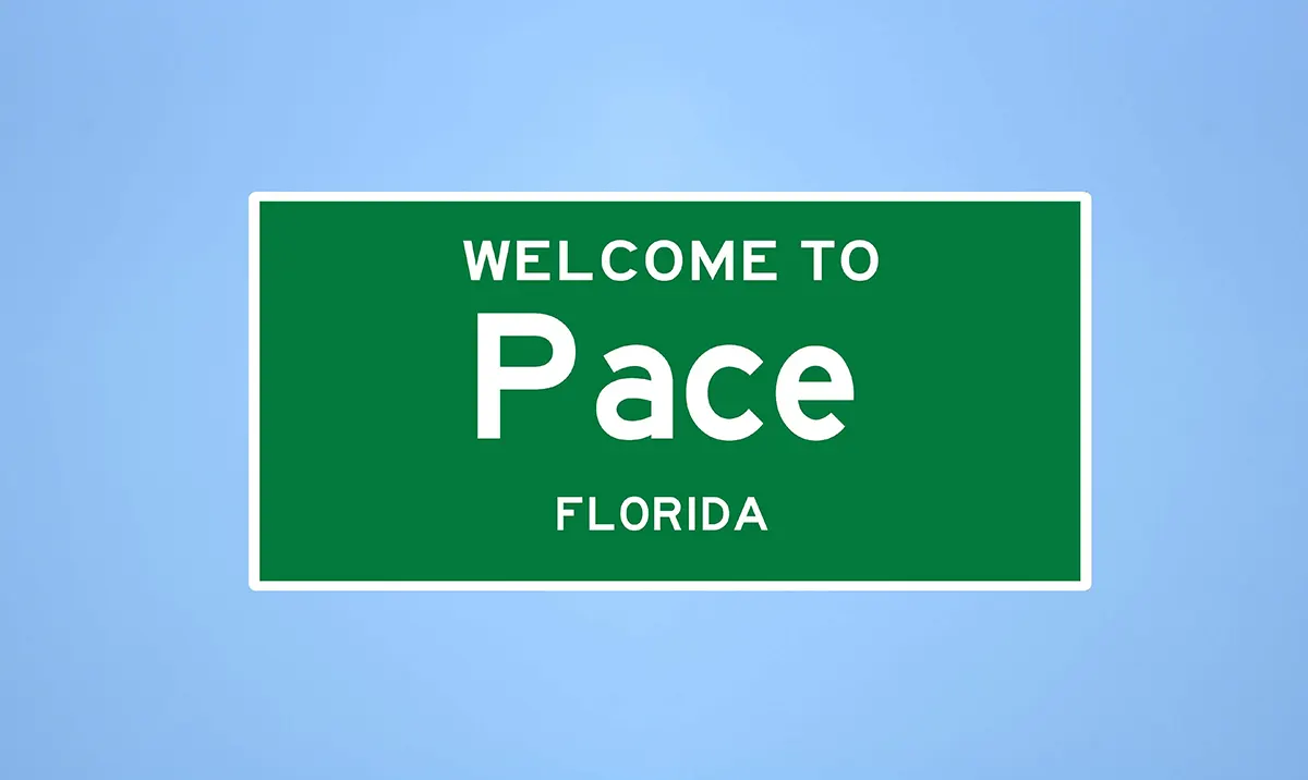 Illustration of Welcome to Pace Florida sign | Air Conditioning Repair in Pace, FL | Emerald Coast Air Conditioning and Heating | AirConditioningRepairPensacola.com