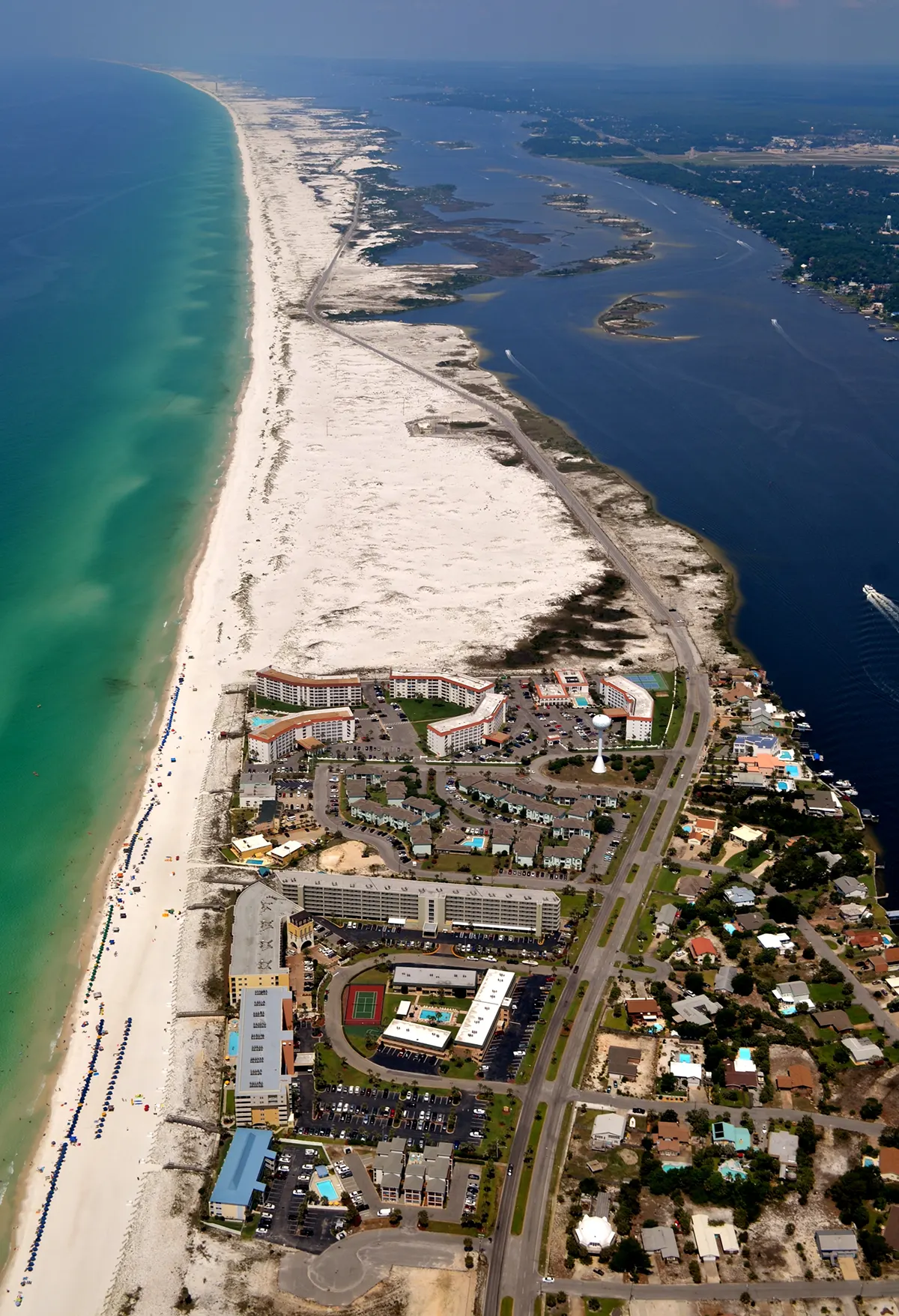 Sky View of City Bridge Over Water | Furnace Repair in Fort Walton Beach | Emerald Coast Air Conditioning and Heating | AirConditioningRepairPensacola.com