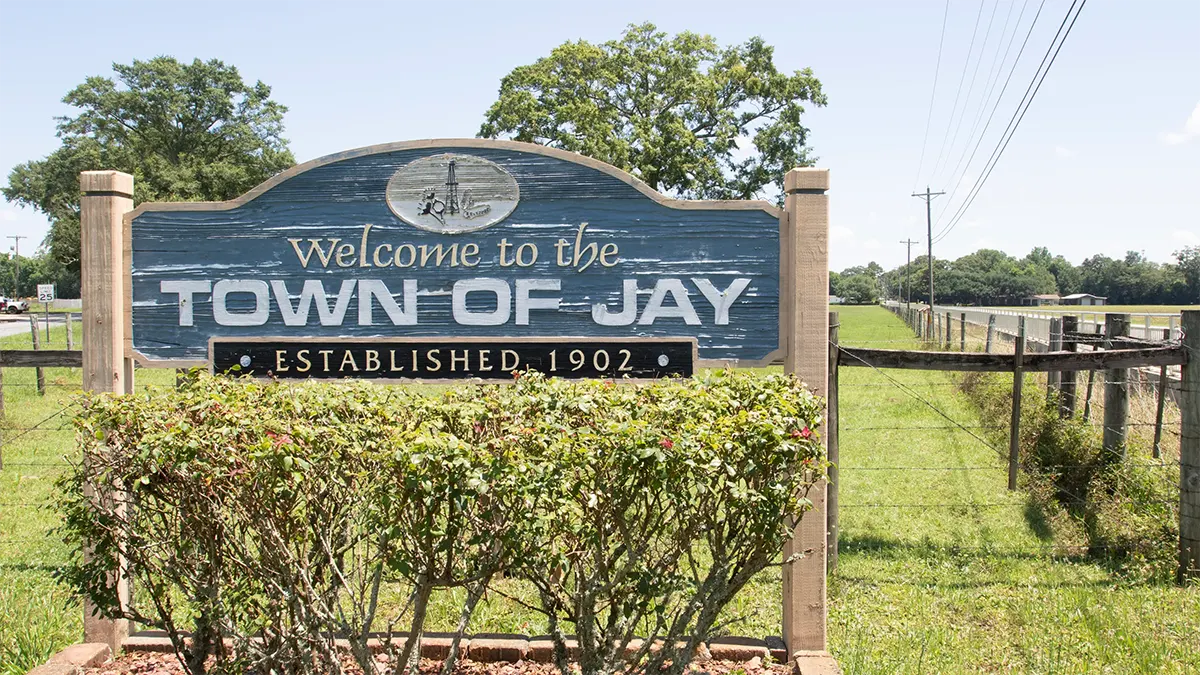 Town Welcome Sign | Air Conditioning Repair in Jay | Emerald Coast Air Conditioning and Heating | AirConditioningRepairPensacola.com